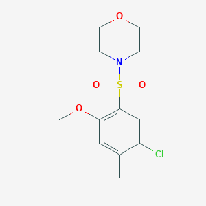 molecular formula C12H16ClNO4S B345590 4-(5-Chloro-2-methoxy-4-methylphenyl)sulfonylmorpholine CAS No. 708229-83-8
