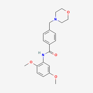 molecular formula C20H24N2O4 B3455913 N-(2,5-dimethoxyphenyl)-4-(morpholin-4-ylmethyl)benzamide 
