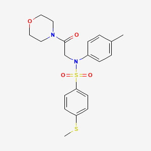 molecular formula C20H24N2O4S2 B3455925 N-(4-methylphenyl)-4-methylsulfanyl-N-(2-morpholin-4-yl-2-oxoethyl)benzenesulfonamide 