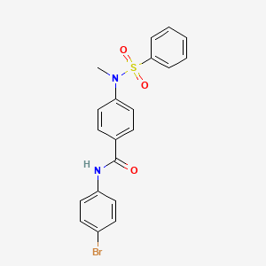 molecular formula C20H17BrN2O3S B3455935 N-(4-BROMOPHENYL)-4-(N-METHYLBENZENESULFONAMIDO)BENZAMIDE 