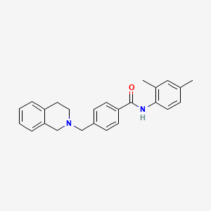 molecular formula C25H26N2O B3455972 N-(2,4-DIMETHYLPHENYL)-4-[(1,2,3,4-TETRAHYDROISOQUINOLIN-2-YL)METHYL]BENZAMIDE 