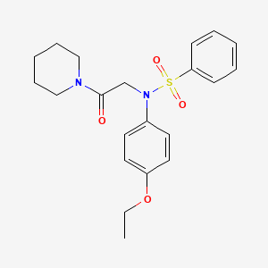 molecular formula C21H26N2O4S B3456026 N-(4-ethoxyphenyl)-N-(2-oxo-2-piperidin-1-ylethyl)benzenesulfonamide 