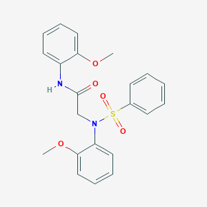 molecular formula C22H22N2O5S B3456038 N~1~,N~2~-bis(2-methoxyphenyl)-N~2~-(phenylsulfonyl)glycinamide 