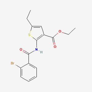 molecular formula C16H16BrNO3S B3456149 Ethyl 2-[(2-bromobenzoyl)amino]-5-ethylthiophene-3-carboxylate 