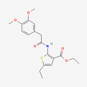 molecular formula C19H23NO5S B3456164 ethyl 2-{[(3,4-dimethoxyphenyl)acetyl]amino}-5-ethyl-3-thiophenecarboxylate 