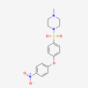 molecular formula C17H19N3O5S B3456259 1-methyl-4-[4-(4-nitrophenoxy)phenyl]sulfonylpiperazine 
