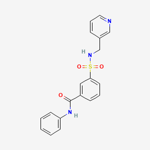 molecular formula C19H17N3O3S B3456263 N-phenyl-3-(pyridin-3-ylmethylsulfamoyl)benzamide 