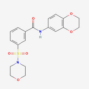 molecular formula C19H20N2O6S B3456284 N-(2,3-DIHYDRO-1,4-BENZODIOXIN-6-YL)-3-(MORPHOLINE-4-SULFONYL)BENZAMIDE 