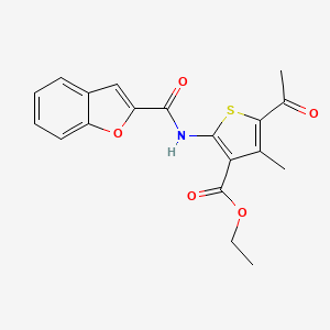 molecular formula C19H17NO5S B3456443 ETHYL 5-ACETYL-2-(1-BENZOFURAN-2-AMIDO)-4-METHYLTHIOPHENE-3-CARBOXYLATE 