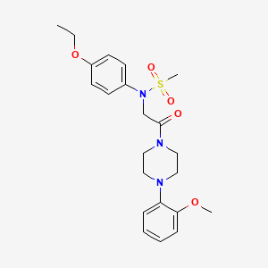 molecular formula C22H29N3O5S B3456657 N-(4-ethoxyphenyl)-N-[2-[4-(2-methoxyphenyl)piperazin-1-yl]-2-oxoethyl]methanesulfonamide CAS No. 5729-66-8