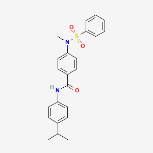 molecular formula C23H24N2O3S B3456733 N-(4-isopropylphenyl)-4-[methyl(phenylsulfonyl)amino]benzamide 