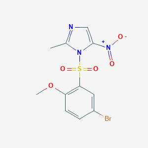 molecular formula C11H10BrN3O5S B345677 1-(5-Bromo-2-methoxy-benzenesulfonyl)-2-methyl-5-nitro-1H-imidazole CAS No. 309289-05-2