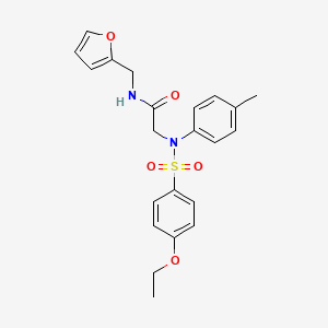 molecular formula C22H24N2O5S B3456853 N~2~-[(4-ethoxyphenyl)sulfonyl]-N-(furan-2-ylmethyl)-N~2~-(4-methylphenyl)glycinamide CAS No. 5603-48-5
