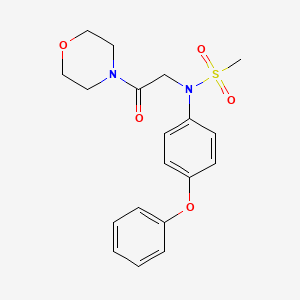 molecular formula C19H22N2O5S B3456870 N-[2-(morpholin-4-yl)-2-oxoethyl]-N-(4-phenoxyphenyl)methanesulfonamide 