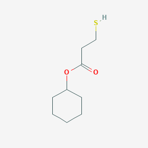 molecular formula C9H16O2S B034569 Cyclohexyl 3-sulfanylpropanoate CAS No. 103604-42-8