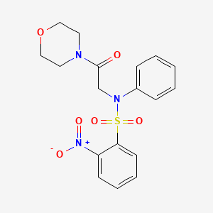 molecular formula C18H19N3O6S B3456907 N-[2-(MORPHOLIN-4-YL)-2-OXOETHYL]-2-NITRO-N-PHENYLBENZENE-1-SULFONAMIDE 