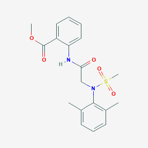 molecular formula C19H22N2O5S B3456940 METHYL 2-{2-[N-(2,6-DIMETHYLPHENYL)METHANESULFONAMIDO]ACETAMIDO}BENZOATE 