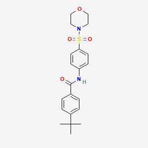 molecular formula C21H26N2O4S B3456950 4-tert-butyl-N-[4-(morpholin-4-ylsulfonyl)phenyl]benzamide 