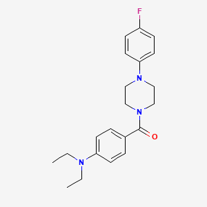 molecular formula C21H26FN3O B3457030 N,N-DIETHYL-4-[4-(4-FLUOROPHENYL)PIPERAZINE-1-CARBONYL]ANILINE 