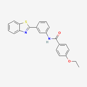 molecular formula C22H18N2O2S B3457237 N-[3-(1,3-benzothiazol-2-yl)phenyl]-4-ethoxybenzamide 
