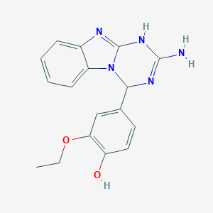 4-(2-Amino-1,4-dihydro[1,3,5]triazino[1,2-a]benzimidazol-4-yl)-2-ethoxyphenol