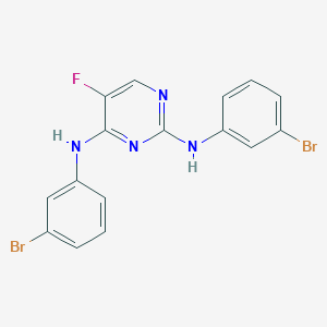 molecular formula C16H11Br2FN4 B3457310 N,N'-bis(3-bromophenyl)-5-fluoro-2,4-pyrimidinediamine 