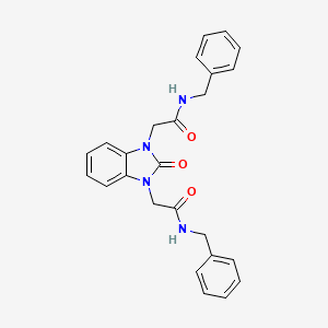molecular formula C25H24N4O3 B3457399 N-BENZYL-2-{3-[(BENZYLCARBAMOYL)METHYL]-2-OXO-2,3-DIHYDRO-1H-1,3-BENZODIAZOL-1-YL}ACETAMIDE 