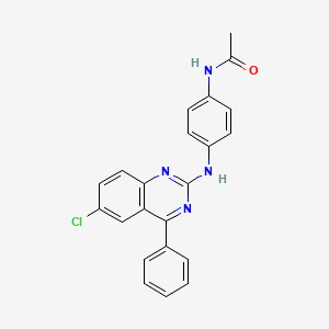 molecular formula C22H17ClN4O B3457447 N-{4-[(6-chloro-4-phenylquinazolin-2-yl)amino]phenyl}acetamide 