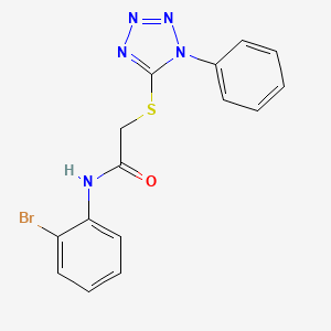 molecular formula C15H12BrN5OS B3457496 N~1~-(2-BROMOPHENYL)-2-[(1-PHENYL-1H-1,2,3,4-TETRAAZOL-5-YL)SULFANYL]ACETAMIDE 