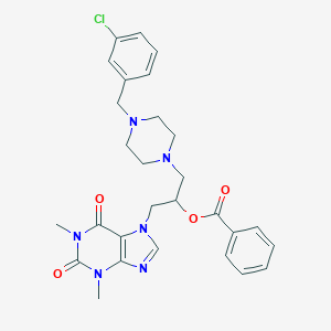 7-(2-Benzoyloxy-3-(4-(m-chlorobenzyl)-1-piperazinyl)propyl)theophylline