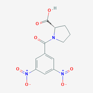 molecular formula C12H11N3O7 B034578 L-Proline, 1-(3,5-dinitrobenzoyl)- CAS No. 103238-71-7
