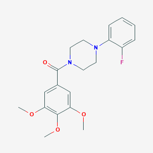 molecular formula C20H23FN2O4 B345783 1-(2-Fluorophenyl)-4-(3,4,5-trimethoxybenzoyl)piperazine CAS No. 462063-95-2