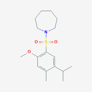 molecular formula C17H27NO3S B345788 1-((5-Isopropyl-2-methoxy-4-methylphenyl)sulfonyl)azepane CAS No. 398996-72-0