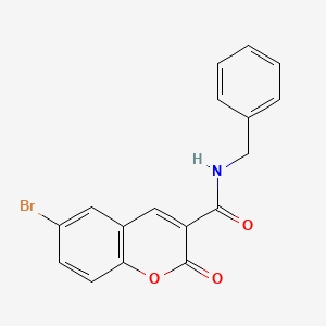 molecular formula C17H12BrNO3 B3457885 N-benzyl-6-bromo-2-oxochromene-3-carboxamide 