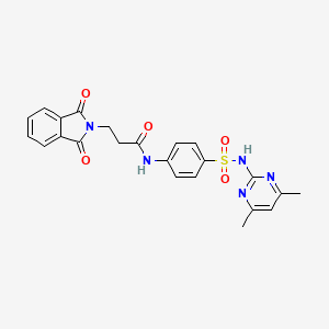 molecular formula C23H21N5O5S B3457964 N-(4-{[(4,6-dimethylpyrimidin-2-yl)amino]sulfonyl}phenyl)-3-(1,3-dioxobenzo[c] azolidin-2-yl)propanamide 