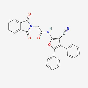 molecular formula C27H17N3O4 B3457972 N~1~-(3-CYANO-4,5-DIPHENYL-2-FURYL)-2-(1,3-DIOXO-1,3-DIHYDRO-2H-ISOINDOL-2-YL)ACETAMIDE 