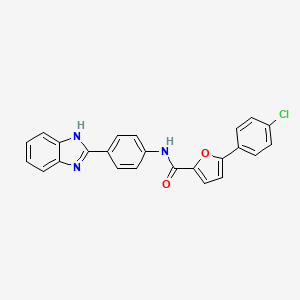 molecular formula C24H16ClN3O2 B3458014 N-[4-(1H-benzimidazol-2-yl)phenyl]-5-(4-chlorophenyl)furan-2-carboxamide 