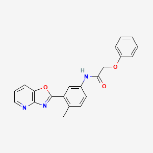 molecular formula C21H17N3O3 B3458047 N-[4-methyl-3-([1,3]oxazolo[4,5-b]pyridin-2-yl)phenyl]-2-phenoxyacetamide 