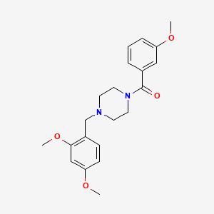 molecular formula C21H26N2O4 B3458076 1-[(2,4-DIMETHOXYPHENYL)METHYL]-4-(3-METHOXYBENZOYL)PIPERAZINE 