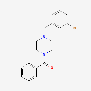 molecular formula C18H19BrN2O B3458088 [4-(3-BROMOBENZYL)PIPERAZINO](PHENYL)METHANONE 