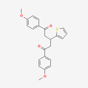 molecular formula C23H22O4S B3458229 1,5-Bis(4-methoxyphenyl)-3-thiophen-2-ylpentane-1,5-dione 