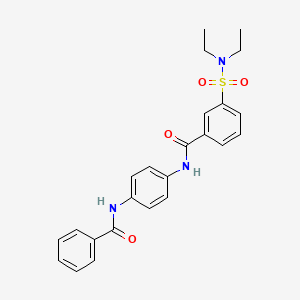 molecular formula C24H25N3O4S B3458284 N-(4-benzamidophenyl)-3-(diethylsulfamoyl)benzamide 
