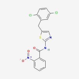 molecular formula C17H11Cl2N3O3S B3458335 N-(5-(2,5-Dichlorobenzyl)-1,3-thiazol-2-YL)-2-nitrobenzamide CAS No. 301175-57-5