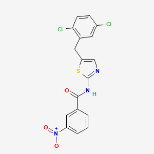 molecular formula C17H11Cl2N3O3S B3458337 N-(5-(2,5-DICHLOROBENZYL)-1,3-THIAZOL-2-YL)-3-NITROBENZAMIDE 