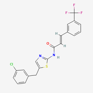 molecular formula C20H14ClF3N2OS B3458373 N-[5-(3-Chloro-benzyl)-thiazol-2-yl]-3-(3-trifluoromethyl-phenyl)-acrylamide 