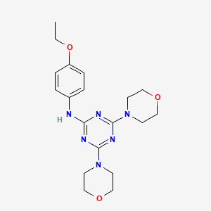molecular formula C19H26N6O3 B3458405 N-(4-ETHOXYPHENYL)-4,6-BIS(MORPHOLIN-4-YL)-1,3,5-TRIAZIN-2-AMINE 