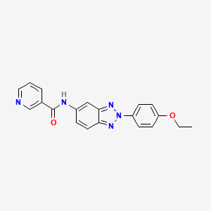 molecular formula C20H17N5O2 B3458757 N-[2-(4-ETHOXYPHENYL)-2H-1,2,3-BENZOTRIAZOL-5-YL]PYRIDINE-3-CARBOXAMIDE 