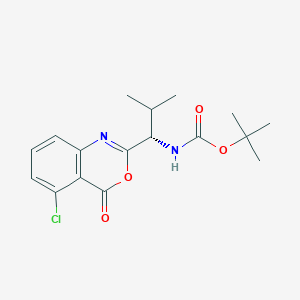 (1-(5-Chloro-4-oxo-4H-3,1-benzoxazin-2-yl)-2-methylpropyl)carbamic acid 1,1-dimethylethyl ester