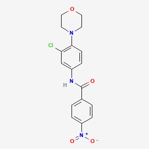 molecular formula C17H16ClN3O4 B3458803 N-[3-chloro-4-(morpholin-4-yl)phenyl]-4-nitrobenzamide 