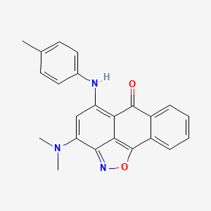molecular formula C23H19N3O2 B3458933 3-(DIMETHYLAMINO)-5-(4-TOLUIDINO)-6H-ANTHRA[1,9-CD]ISOXAZOL-6-ONE 